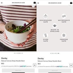 Natural Canvas Deep Noodle Bowl